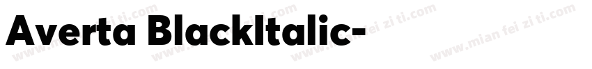 Averta BlackItalic字体转换